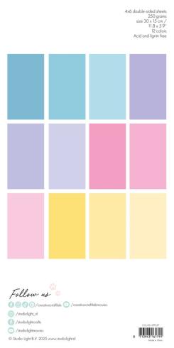 Creative Craft Lab - Studio Light - Cardstock "Sweet As Candy" Paper Pack 30x15cm - 24 Bogen