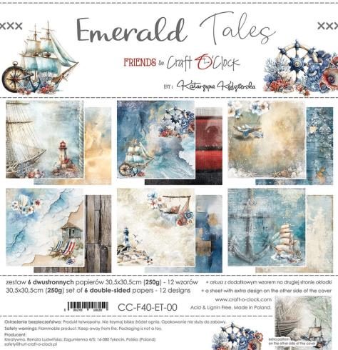 Craft OClock - Designpapier "Emerald Tales" Paper Pack 12x12 Inch - 6 Bogen