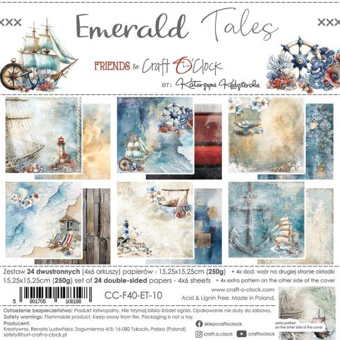 Craft OClock - Designpapier "Emerald Tales" Paper Pack 6x6 Inch - 24 Bogen