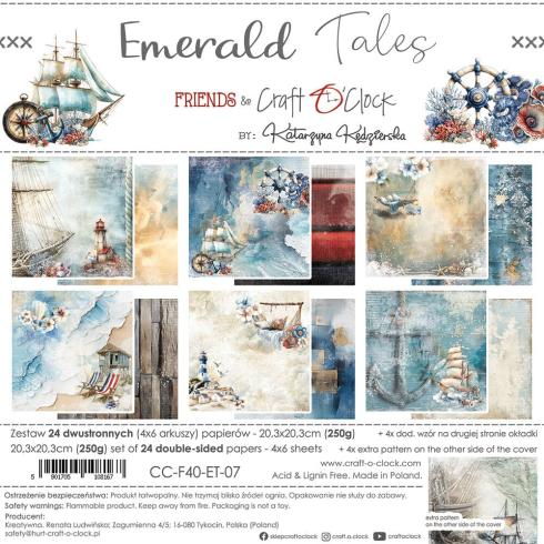 Craft OClock - Designpapier "Emerald Tales" Paper Pack 8x8 Inch - 24 Bogen