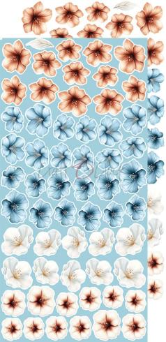 Craft OClock - Ausschneidebogen "Emerald Tales" Extra Set Flowers & More - 18 Bogen