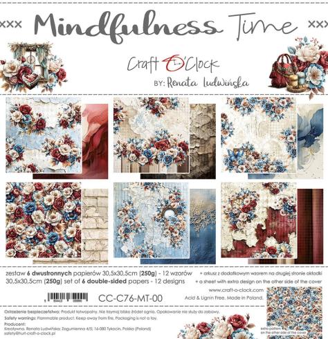 Craft OClock - Designpapier "Mindfulness Time" Paper Pack 12x12 Inch - 6 Bogen