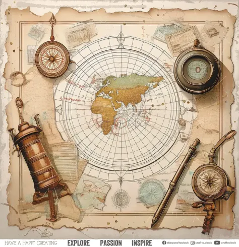 Craft OClock - Designpapier "Summer Adventures" Paper Pack 12x12 Inch - 6 Bogen