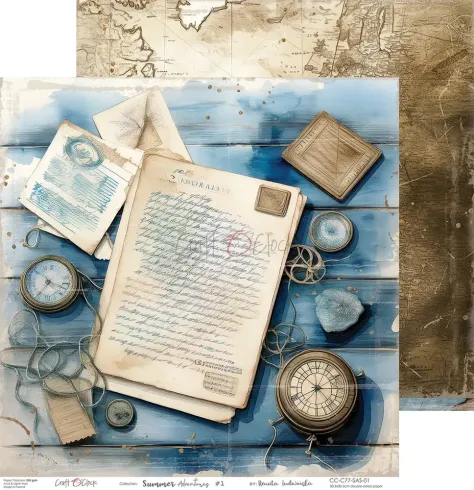 Craft OClock - Designpapier "Summer Adventures" Paper Pack 12x12 Inch - 6 Bogen