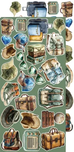 Craft OClock - Ausschneidebogen "Summer Adventures" Extra Set Trip & Adventure - 18 Bogen