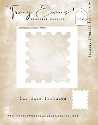 Tracy Evans - Schablone 4x4 Inch "Post Frame" Stencil 