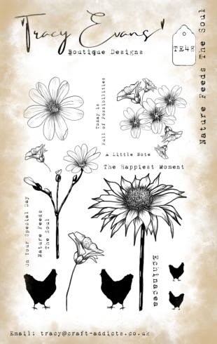 Tracy Evans - Stempelset "Nature Feeds The Soul" Clear Stamps
