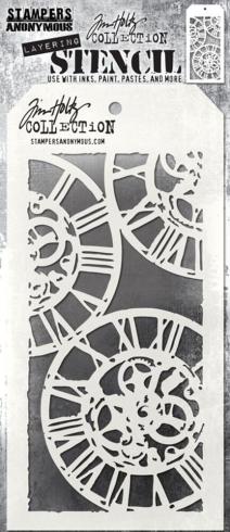 Stampers Anonymous - Schablone "Clockwork" Layering Stencil Design by Tim Holtz