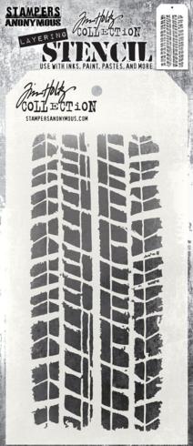 Stampers Anonymous - Schablone "Treads" Layering Stencil Design by Tim Holtz