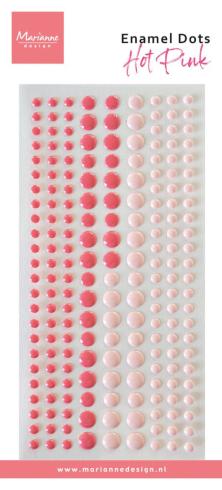 Marianne Design - Klebeperlen "Hot Pink" Enamel Dots
