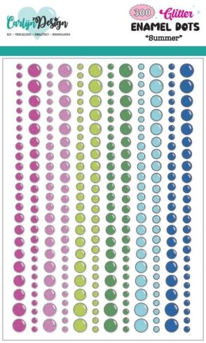 Carlijn Design - Klebesteine "Summer" Enamel Dots 300 Stück