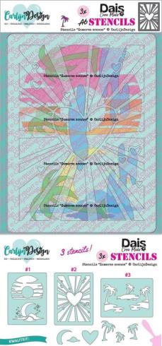 Carlijn Design - Schablone A6 "Zomerse Scenes" Stencil