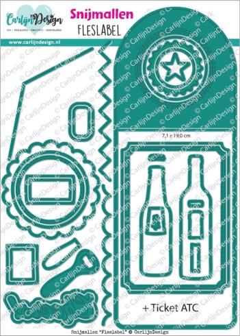 Carlijn Design - Stanzschablone "Fles Label" Dies 
