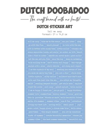 Dutch Doobadoo - Aufkleber "Art Sail Me Away" Sticker