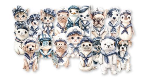 Dutch Doobadoo - Stanzteile "Little Sailors" Die Cuts