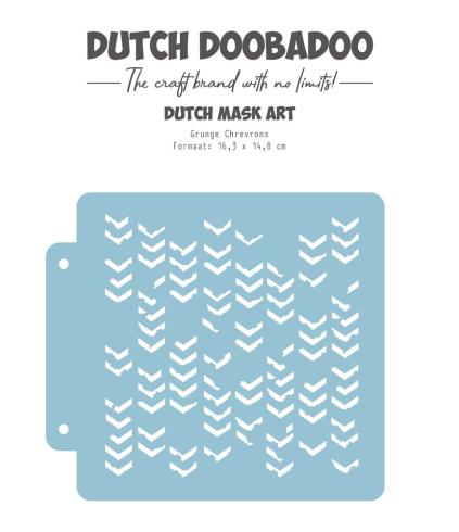 Dutch Doobadoo - Schablone A5 "Grunge Chrevrons" Stencil - Dutch Mask Art