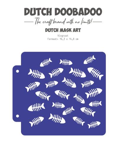 Dutch Doobadoo - Schablone A5 "Visgraat" Stencil - Dutch Mask Art