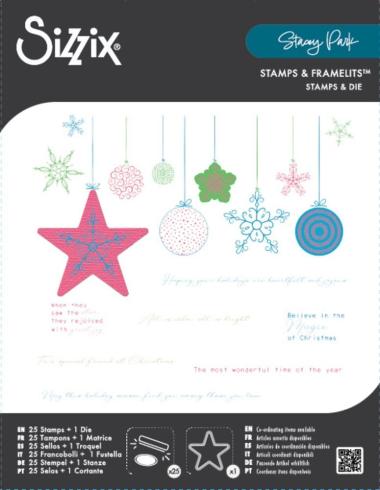 Sizzix - Stanzschablone & Stempelset "Holiday Bits and Bobs " Framelits Craft Dies & Clear Stamps by Stacey Park
