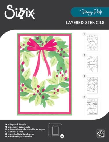 Sizzix - Schablone "A Wreath in Time" Stencil Design by Stacey Park