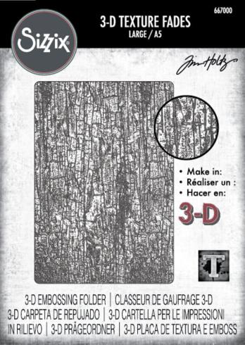 Sizzix - 3D Prägefolder "Cracked Large" Embossing Folder Design by Tim Holtz