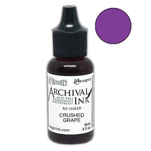 Ranger Archival Ink Reinker "Crushed Grape" Design by Dyan Reaveley - Nachfüller