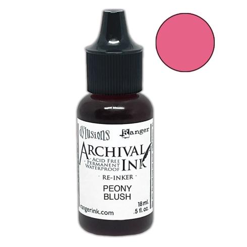 Ranger Archival Ink Reinker "Peony Blush" Design by Dyan Reaveley - Nachfüller