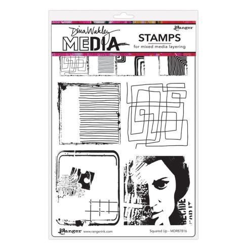 Ranger - Stempelset "Squared Up" Dylusions Cling Stamp 