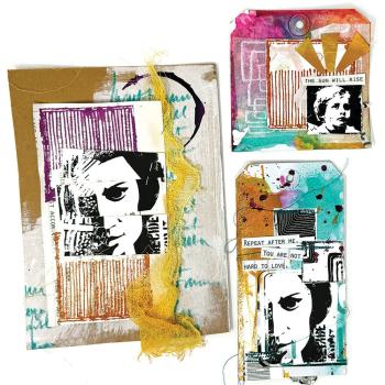 Ranger - Stempelset "Squared Up" Dylusions Cling Stamp 
