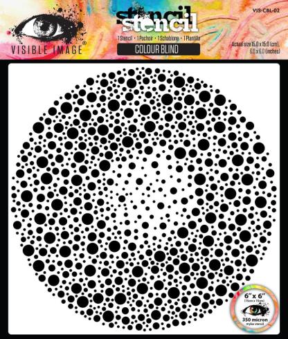 Visible Image - Schablone 6x6 Inch "Colour Blind" Stencil