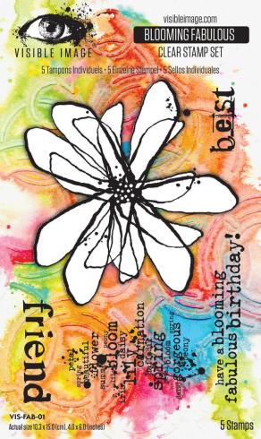 Visible Image - Stempelset 4x6 Inch "Blooming Fabulous" Clear Stamps