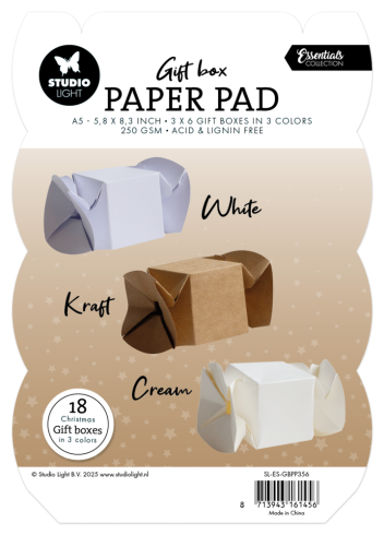 Studio Light - Papierblock für Geschenkboxen A5 "Candy Box" Gift Box Paper Pad - 18 Bogen