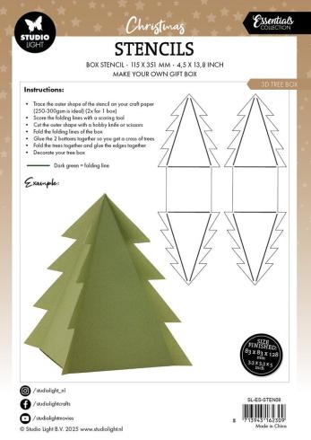 Studio Light - Schablone "3D Tree Box" Stencil  
