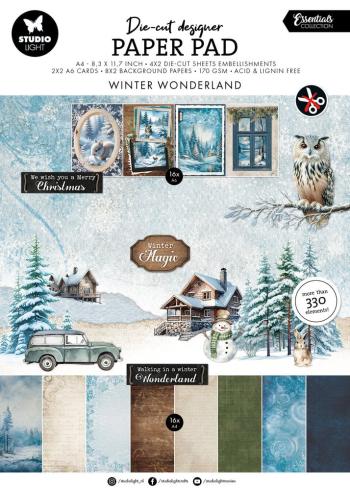Studio Light - Stanzpapierbblock A4 "Winter Wonderland" Die Cut Paper Pad - 28 Bogen