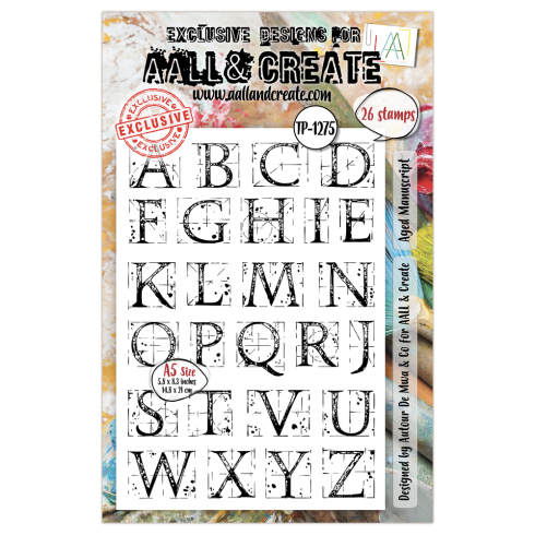 AALL and Create - Stempelset A5 "Aged Manuscript" Clear Stamps