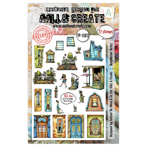 AALL and Create - Stempelset A5 "Neighbour Notes" Clear Stamps