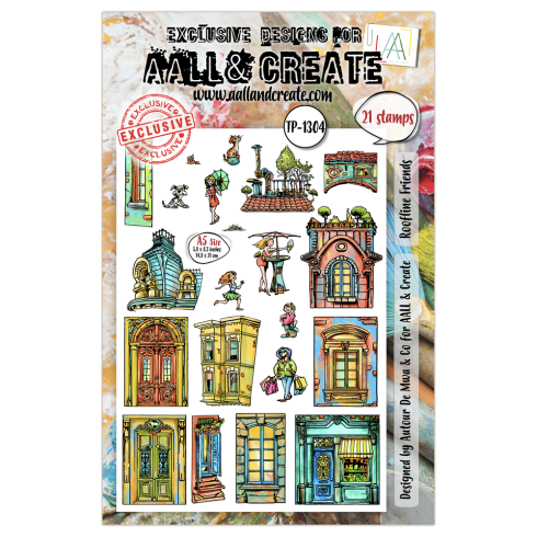 AALL and Create - Stempelset A5 "Roofline Friends" Clear Stamps