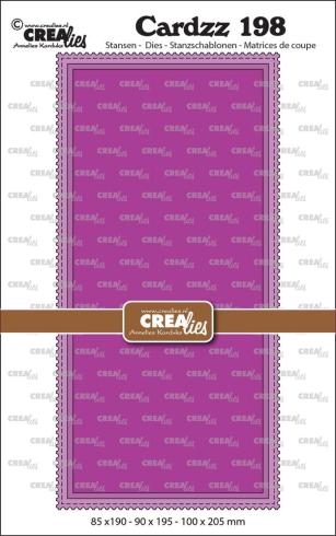 Crealies - Stanzschablone "No. 198 Mini Slimline w/ Postage Stamp Border" Cardzz Dies