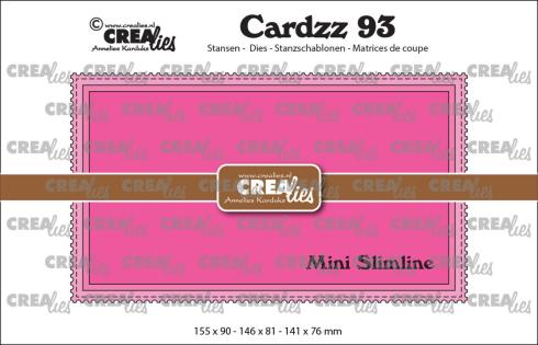 Crealies - Stanzschablone "No. 93 Mini Slimline w/ Postage Stamp Border" Cardzz Dies
