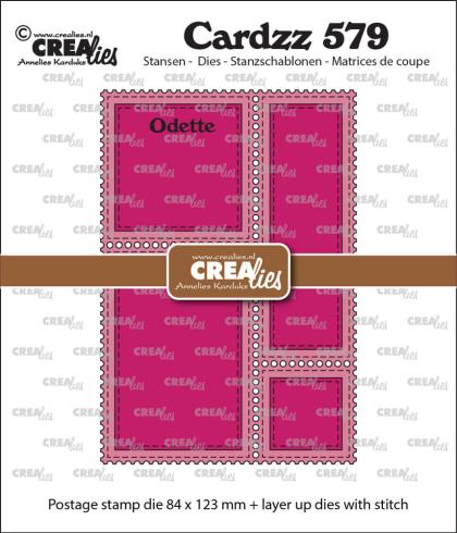 Crealies - Stanzschablone "No. 579 Postage Stamp Frame Rectangular Odette" Cardzz Dies
