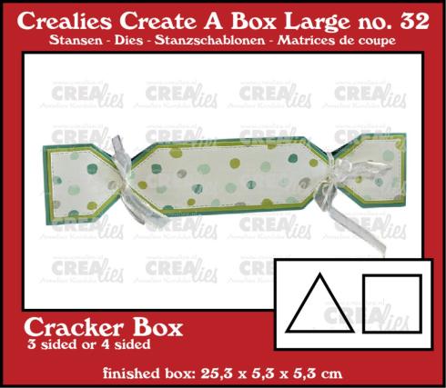 Crealies - Stanzschablone "No. 32 Crackerbox" Create A Box Large Dies