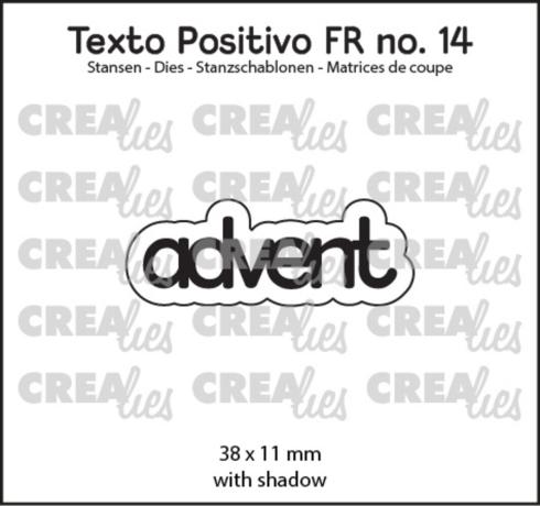 Crealies - Stanzschablone "No. 14 Advent" Texto Positivo Dies