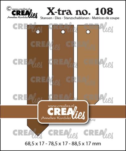 Crealies - Stanzschablone "No. 108 Pointy Tags Smooth" X-tra Dies
