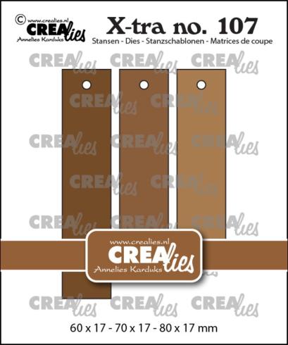 Crealies - Stanzschablone "No. 107 Straight Tags Smooth" X-tra Dies