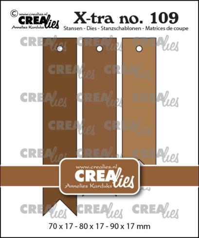 Crealies - Stanzschablone "No. 109 Fishtail Tags Smooth" X-tra Dies