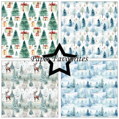 Paper Favourites - Designpapier "Christmas Scenes" Paper Pack 12x12 Inch 8 Bogen