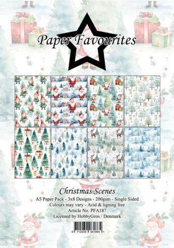 Paper Favourites - Designpapier "Christmas Scenes" Paper Pack A5 - 24 Bogen
