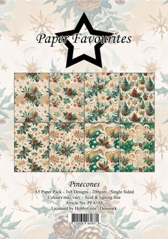Paper Favourites - Designpapier "Pinecones" Paper Pack A5 - 24 Bogen