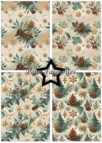 Paper Favourites - Designpapier "Pinecones" Paper Pack A5 - 24 Bogen