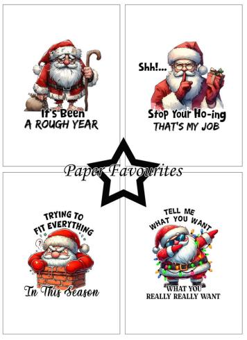 Paper Favourites - Designpapier "Sarcastic Santa" Paper Pack A6 - 24 Bogen