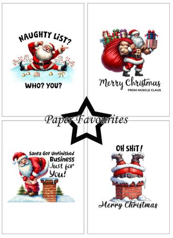 Paper Favourites - Designpapier "Sarcastic Santa" Paper Pack A6 - 24 Bogen